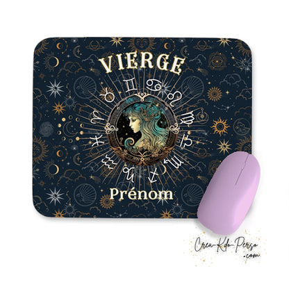 Tapis de souris personnalisé signe astrologique horoscope Vierge