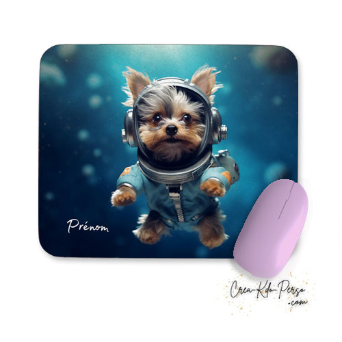 tapis de souris yorkshire astronaute personnalisé 