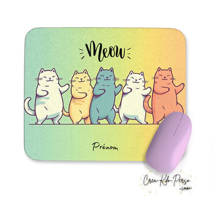 tapis de souris thème chat et chaton personnalisé